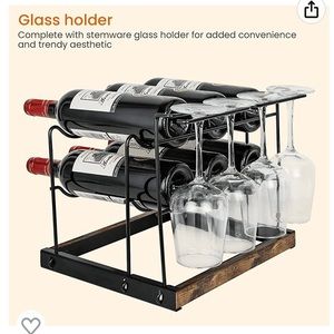 Wine & Glasses counter rack